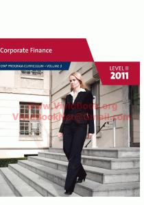 2011 CFA Program Curriculum: Level 2, Volume 3