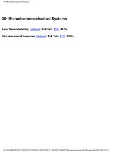 35.Microelectromechanical Systems