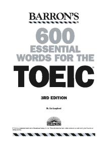 600 Essential Words for the TOEIC