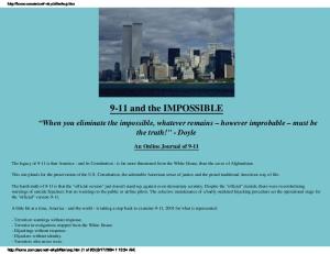 911 and the Impossible - (WTC BUSH BINLADEN FBI CIA)