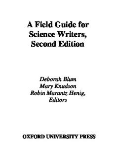 A Field Guide for Science Writers. Second edition