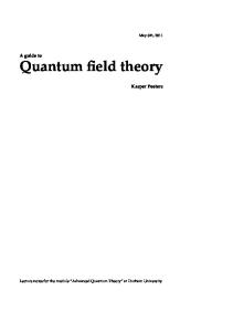 A guide to quantum field theory