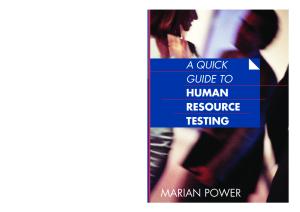 A Quick Guide to Human Resource Testing