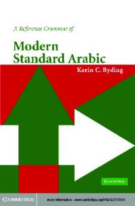 A Reference Grammar of Modern Standard Arabic (Reference Grammars)