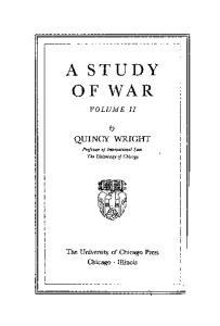 A study of war, vol.2