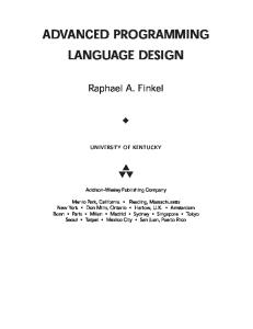 Advanced programming language design