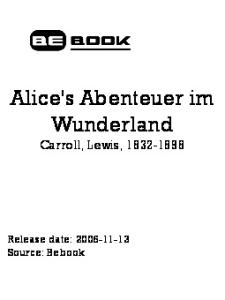 Alice-s Abenteuer im Wunderland