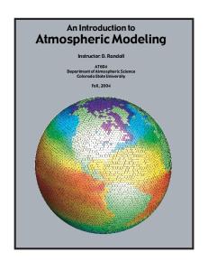 An Introduction to Atmospheric Modeling