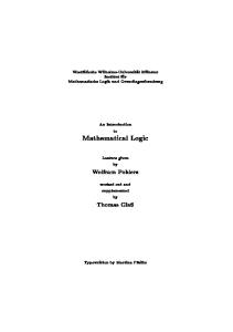 An introduction to mathematical logic