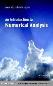 An introduction to numerical analysis