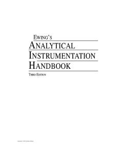 Analytical Instrumentation Handbook, Third Edition