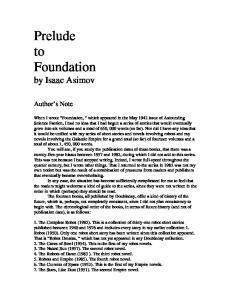 Asimov, Isaac - Prelude to Foundation - Isaac Asimov