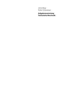 Aufgabensammlung Technische Mechanik 18. Auflage