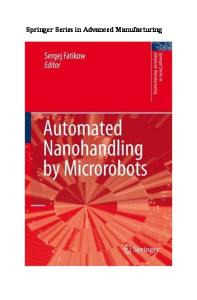 Automated Nanohandling by Microrobots (Springer Series in Advanced Manufacturing)