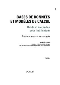 Bases de données et modèles de calcul : Outils et méthodes pour l'utilisateur Cours et exercices corrigés