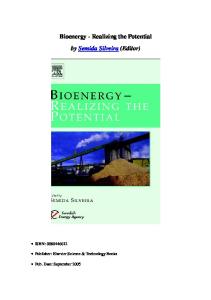 Bioenergy - Realizing the Potential