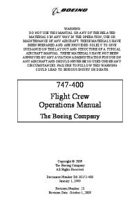 Boeing 747-400 Flight Crew Operations Manual