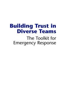 Building Trust in Diverse Teams: The Toolkit for Emergency Response