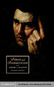 Byron and Romanticism (Cambridge Studies in Romanticism)