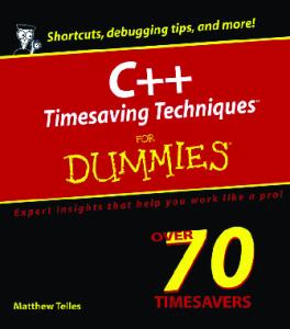 C++ Timesaving Techniques For Dummies