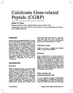 Calcitonin Gene-related Peptide