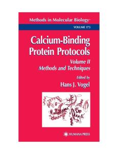 Calcium-binding Protein Protocols. Methods and Techniques