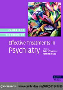 Cambridge Textbook of Effective Treatments in Psychiatry
