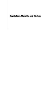 Capitalism, Morality & Markets (Readings, 54)