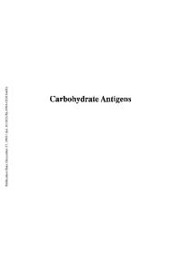Carbohydrate Antigens (Acs Symposium Series)