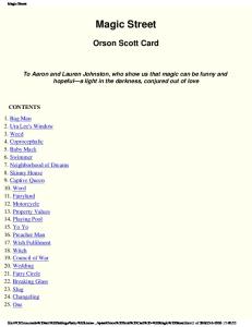 Card, Orson Scott - Magic Street()