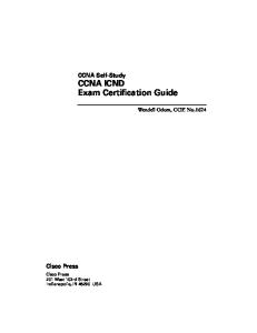 CCNA ICND Exam Certification Guide