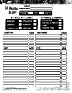 Character Sheet (Norm & Survivor)