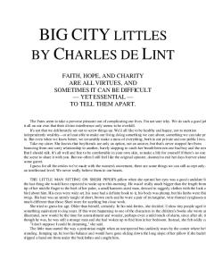 Charles de Lint - Big City Littles