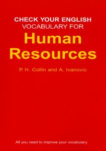 Check Your English Vocabulary for Human Resources (Check Your Vocabulary)
