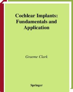 Cochlear implants: fundamentals and applications