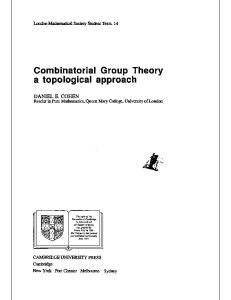 Combinatorial Group Theory: A Topological Approach