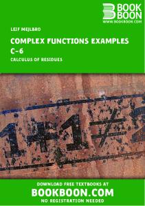 Complex Functions Examples c-6 - Calculus of Residues