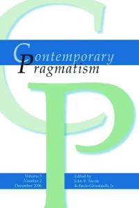 Contemporary Pragmatism Vol. 3, Issue 2