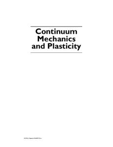 Continuum Mechanics and Plasticity (Modern Mechanics and Mathematics)