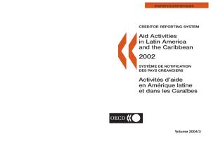 Creditor Reporting System: Aid Activities in Latin America And the Caribbean-development Assistance Committee