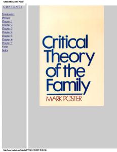 Critical Theory of the Family