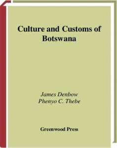 Culture and Customs of Botswana (Culture and Customs of Africa)