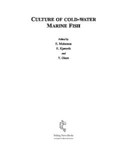 Culture of Coldwater Marine Fish