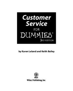Customer Service For Dummies