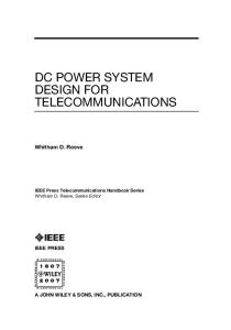 DC power system design for telecommunications