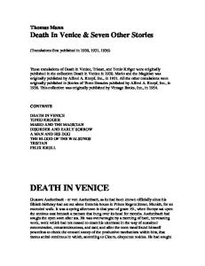 Death In Venice And Seven Other Stories