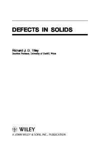 Defects in solids