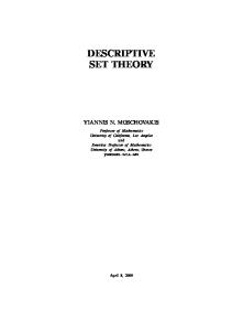 Descriptive set theory