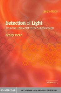 Detection of Light:  From the Ultraviolet to Submillimeter, 2nd edition