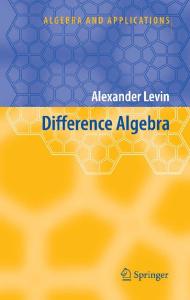 Difference Algebra (Algebra and Applications)